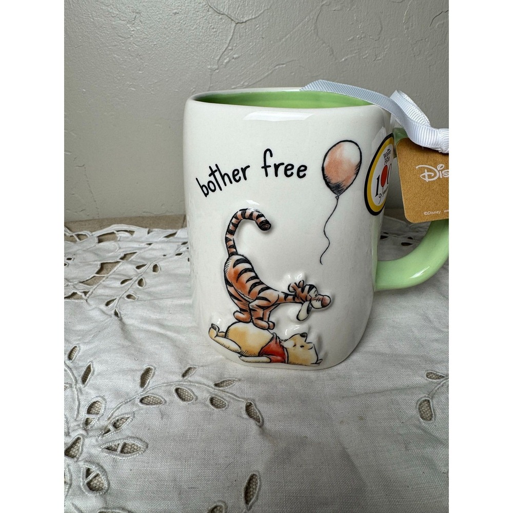 Rae Dunn Disney Tigger & Winnie the Pooh mug "Bother Free"